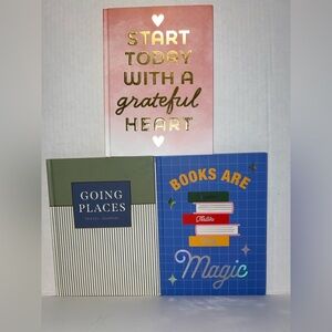 Set of 3 Guided Journals • Gratitude • Travel • Reading Log New Jot Journaling